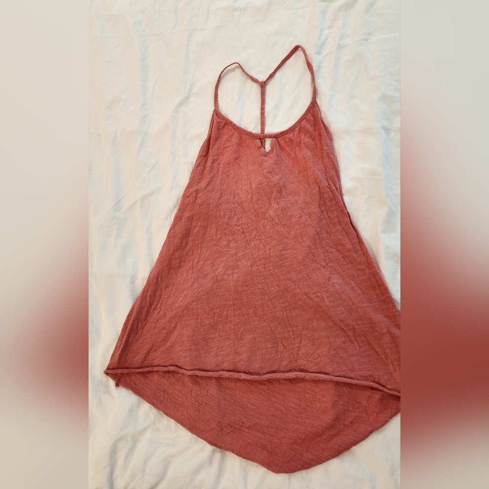 Pink Asymmetrical Backless Camisole